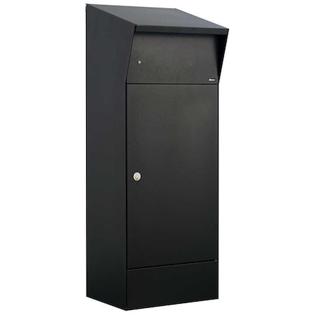 Qualarc Allux Bjorn Top Loading Freestanding Parcel Mailbox, Black ALX-BP